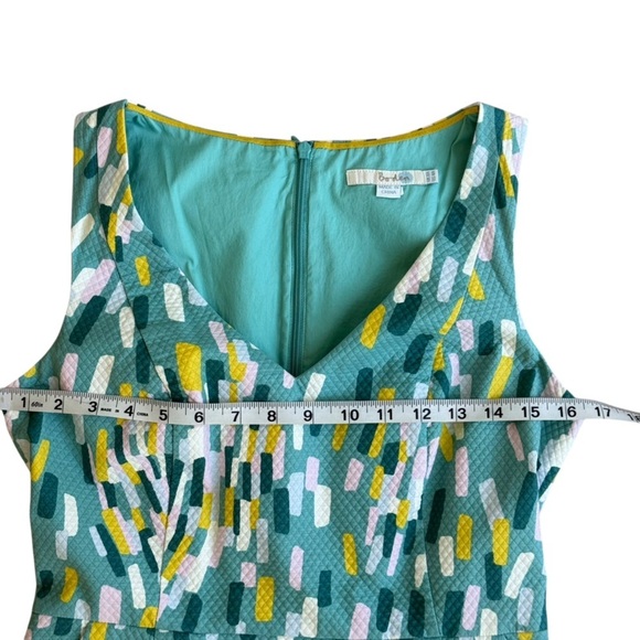 BODEN Sleeveless V-Neck Confetti Print Sheath Dress with Pockets Size 4 - Picture 9 of 16
